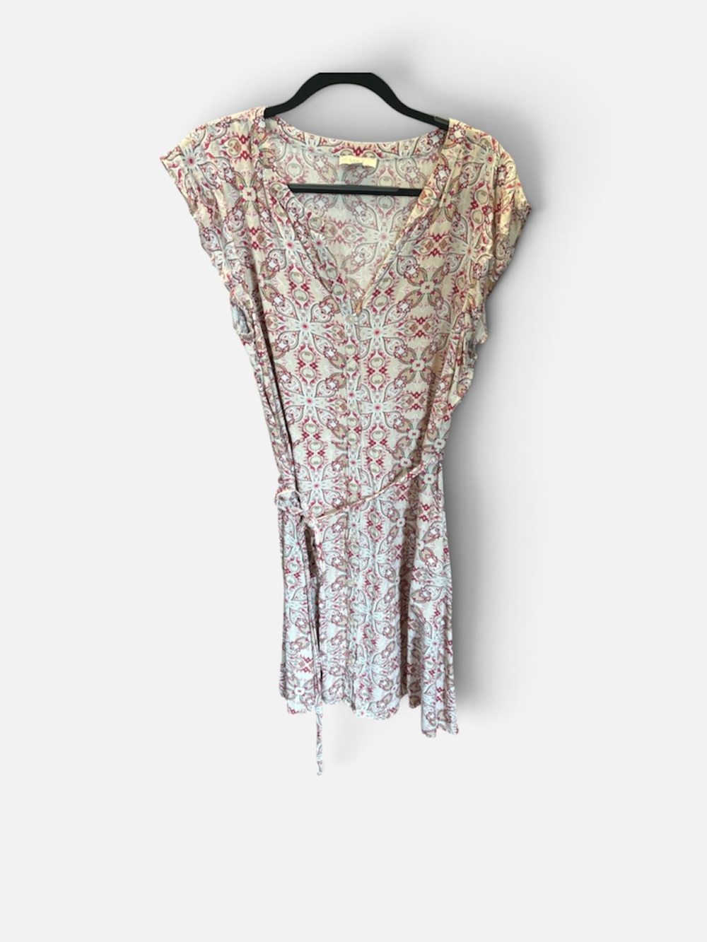 LOFT Outlet XL Paisley Floral Print Wrap Dress 100% Rayon - Picture 2 of 5